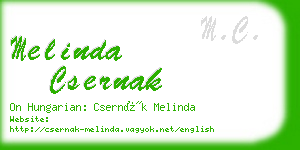 melinda csernak business card